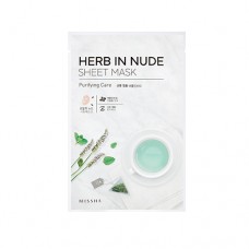 MISSHA Herb In Nude Sheet Mask (Purifying Care) – Bylinná plátýnková maska s čistícím efektem (M8419)